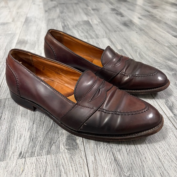 ALDEN 684 Full Strap Penny Loafers Shell Cordovan Leather Sz 11